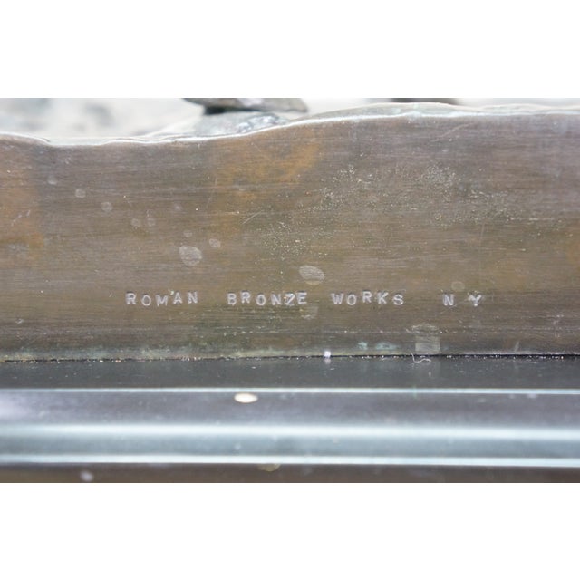 Mid 20th Century Frederic Remington Roman Bronze Works Bronco Buster Sculpture 23" For Sale - Image 12 of 15