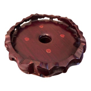 “Vintage Chinese Carved Hardwood Vase Display Stand” For Sale