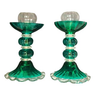 Murano Glass Table Lamps from Manifattura Di Murano, 1970s, Set of 2 For Sale