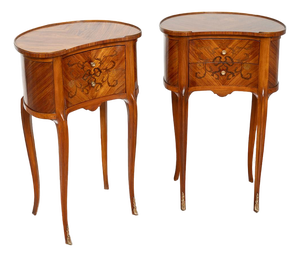 Antique Nightstands in Exotic Woods, France, 20th Century, Set of 2