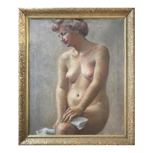 Impressionist Female Nude Oil Painting C.1920 For Sale