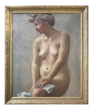 Impressionist Female Nude Oil Painting C.1920