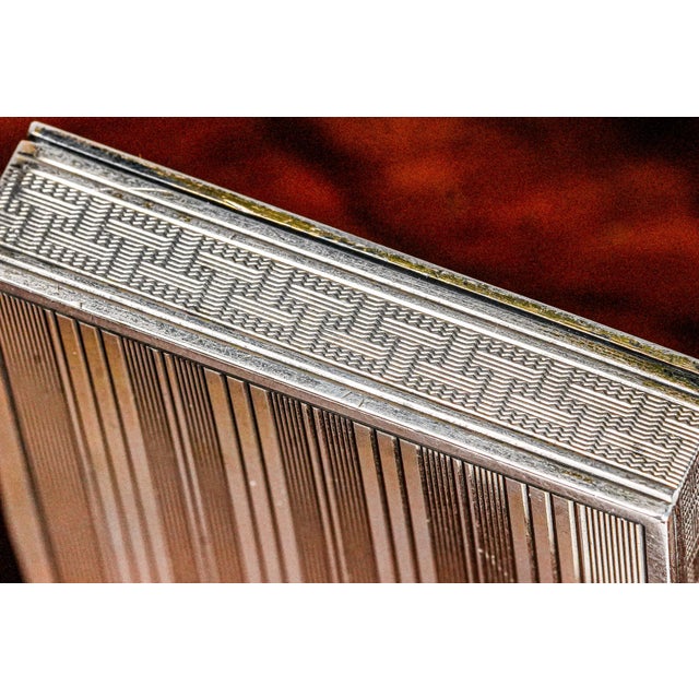 Exquisite Purple Guilloché Antique Enamel Continental Silver Trinket Snuff Box For Sale - Image 12 of 18