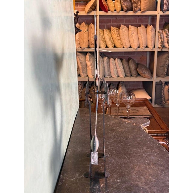 Vintage Folk Art Carved Whale Kinetic Sculpture on Stylized Ocean Base For Sale - Image 9 of 10