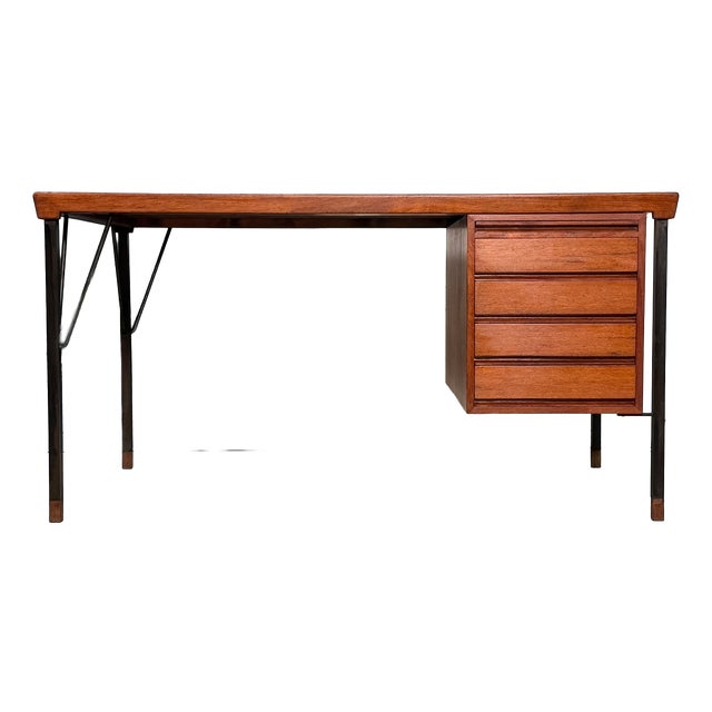 Teak Desk by Peter Hvidt & Orla Mølgaard-Nielsen for Søborg Furniture Factory For Sale