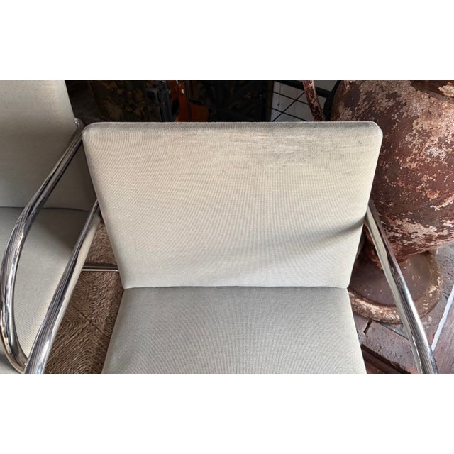 Mid Century Knoll International Brno Tubular Chrome Cantilever Chairs - Signed and Dated 1979 For Sale - Image 9 of 15