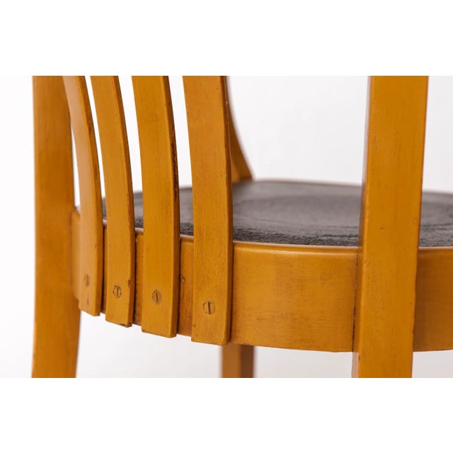 Vintage German Armchair in Mustard Yellow and Green, 1950s For Sale - Image 3 of 10