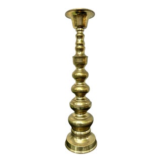 Mid 20th Century Brass Graduated Candle Stick Holder For Sale