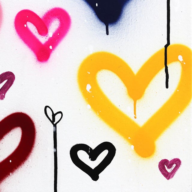 2020s Heart Flutters - Abstract Radiant Joyful Colorful Graffiti Pop Original Artwork by Amber Goldhammer For Sale - Image 5 of 9