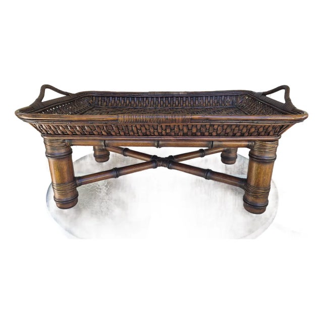 Lauren Ralph Lauren Bamboo and Rattan Tray Table For Sale