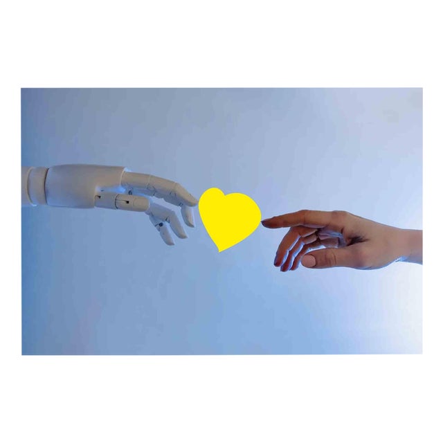 Dario Cusani, The Yellow Heart between Artificial and Real, Print, 2024 For Sale