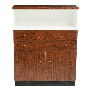 Mid-Century Deco Modern Formica Rosewood Cabinet For Sale