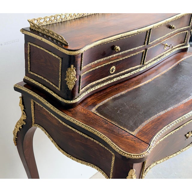 Early 20th Century French Bronze Mounted Ladies Writing Desk For Sale - Image 9 of 13