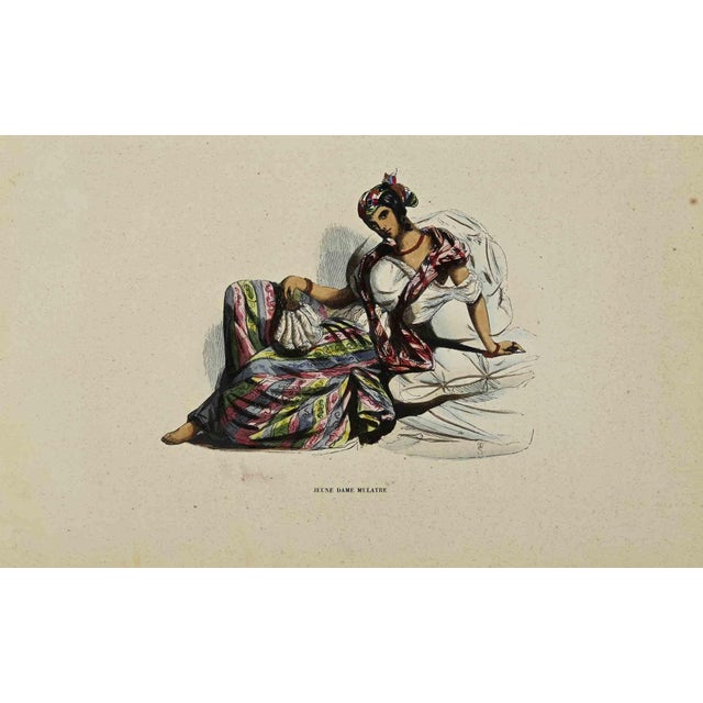 Young Lady Mulatre is a hand colored lithographs made by Auguste Wahlen in 1844. Good conditions. The artwork belongs to...