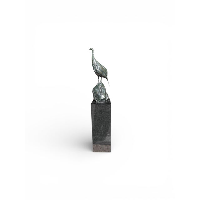 Metal 1980s Bart Walter’s (American 20th Century ) Bronze Turkey Sculpture on Marble Pedestal. Signed 1 of 8 For Sale - Image 7 of 10