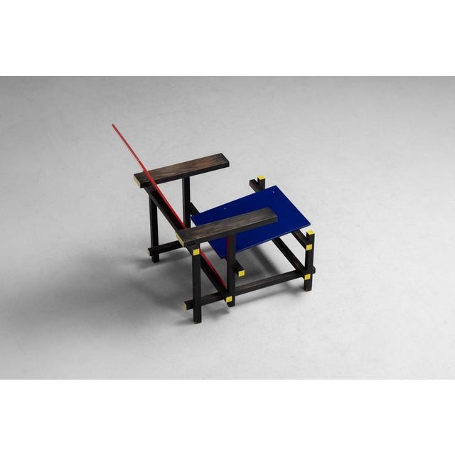 Red and Blue Chair attributed to Gerrit Thomas Rietveld for Gerard VS Groenekan 1975 For Sale - Image 15 of 18