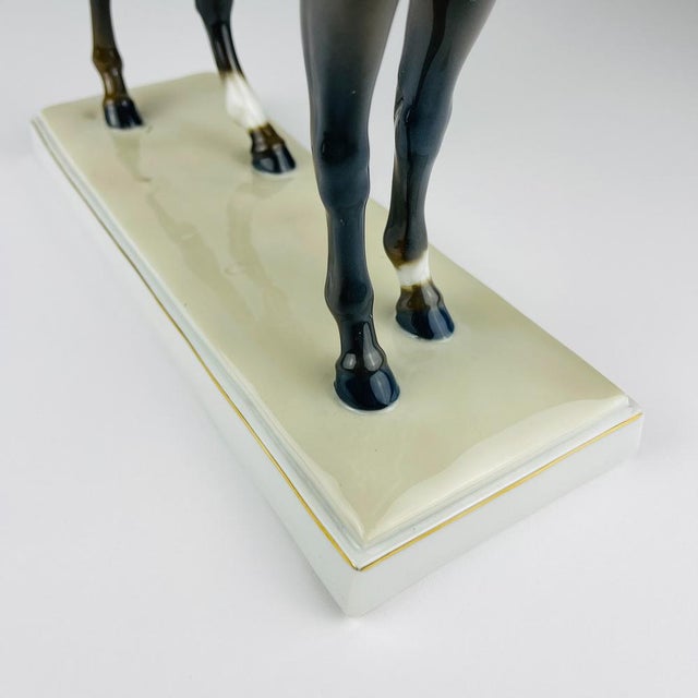 Original Sculpture of Horse and Jockey by Max Hermann Fritz for Fraureuth Kunstabteilung, Germany, 1920s For Sale - Image 13 of 16