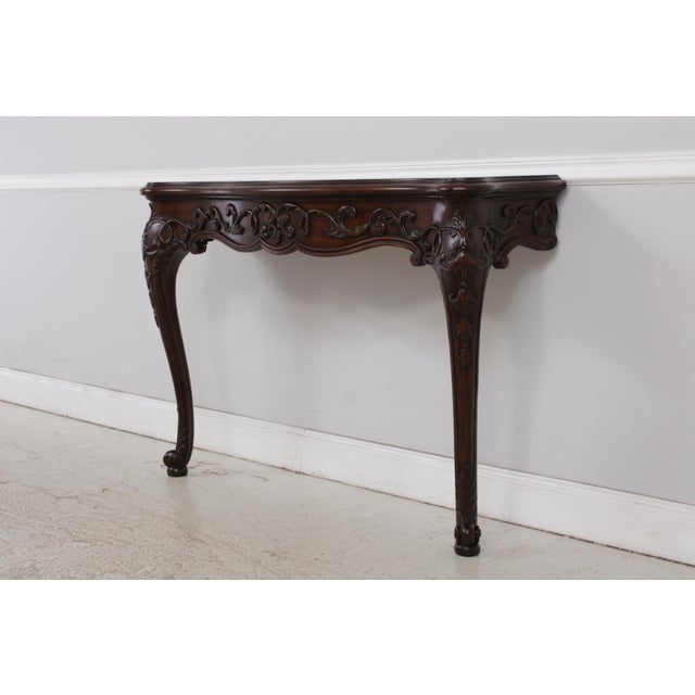 Maitland - Smith Maitland Smith Mahogany Louis XV Style Console Table For Sale - Image 4 of 15