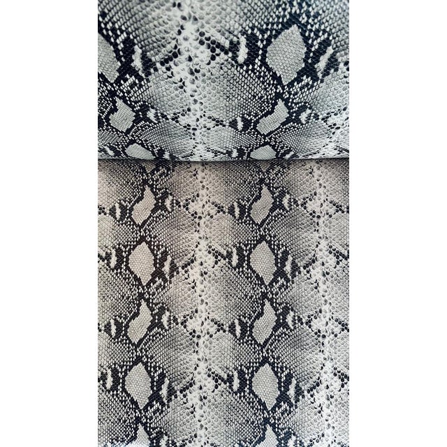 Metal Vintage Chair in Faux Snakeskin For Sale - Image 7 of 8