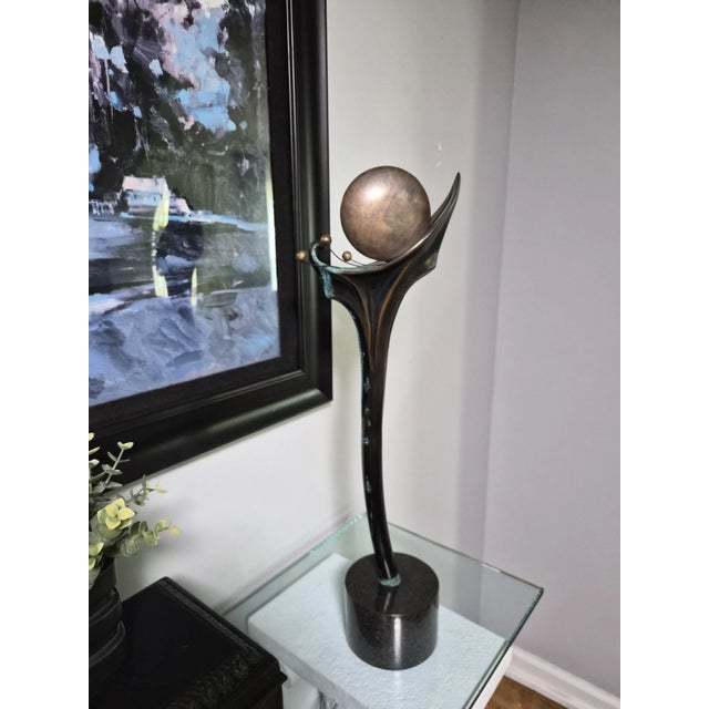 This gorgeous bronze on marble sculpture is number 9 in a limited series of 50 made by the acclaimed artist Heidi...