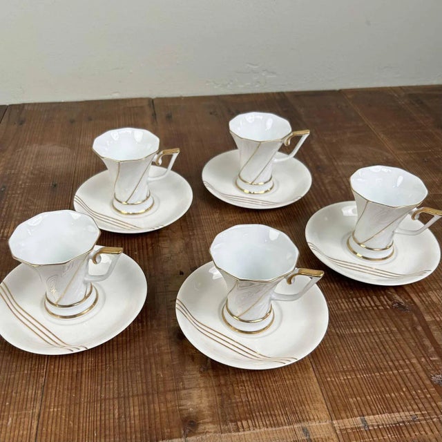 Vintage Tea Cups with Saucers from Keito Japan, 1960s, Set of 10 For Sale - Image 4 of 12