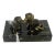 Vintage German Brass Dachshunds on Marble Base Paperweight — Midcentury Desk Accessory For Sale