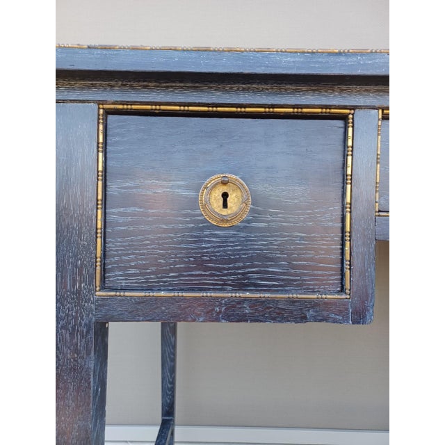 Vienna Secession Limed Oak Writing Desk and Chair, 1905, Set of 2 For Sale - Image 4 of 18