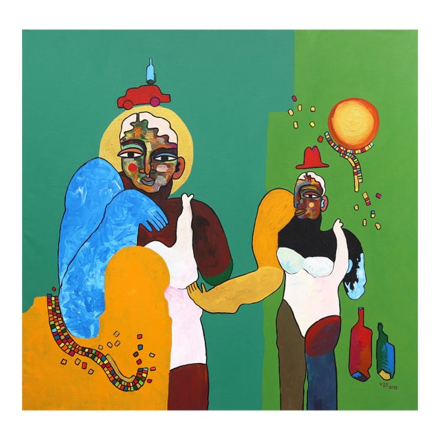 "New and Groovy" Original Artwork by Valerie Etitinwo For Sale