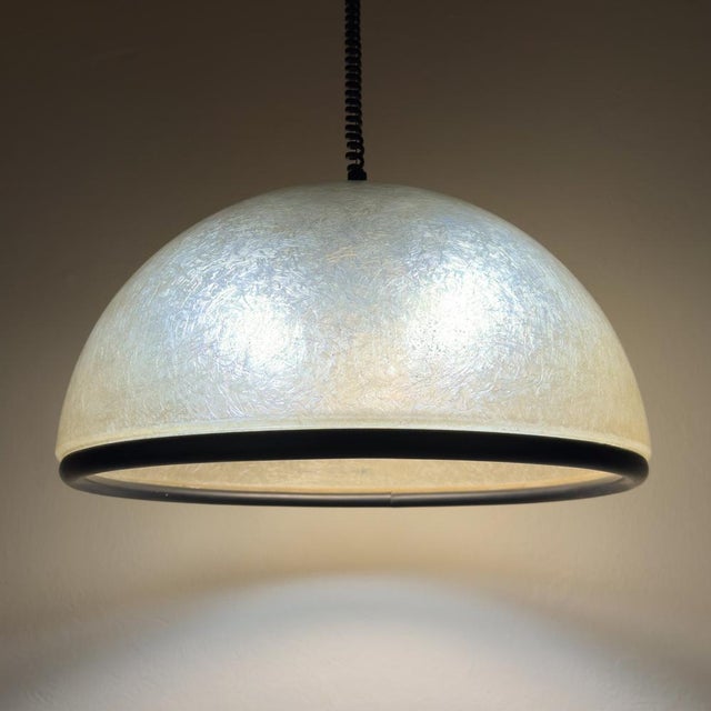 Mid-Century Modern Large Vintage Pendant Lamp by Idea Studio Techno Design for Luci Milano, Italy, 1970s For Sale - Image 3 of 18