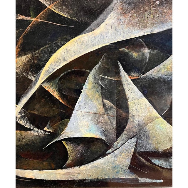 Vivaldo Martini, Abstract Composition No. 3, Oil on Masonite, 1960 For Sale - Image 5 of 12
