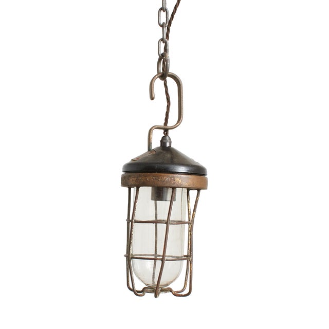 Antique Inspection Pendant Light, 1930s For Sale