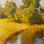 An early 20th century American Impressionist landscape by Charles H. Richert. A river winds through a sunlit summer meadow...
