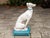 Vintage Italian Midcentury Porcelain Greyhound Dog Sitting on Blue Cushion For Sale - Image 11 of 11
