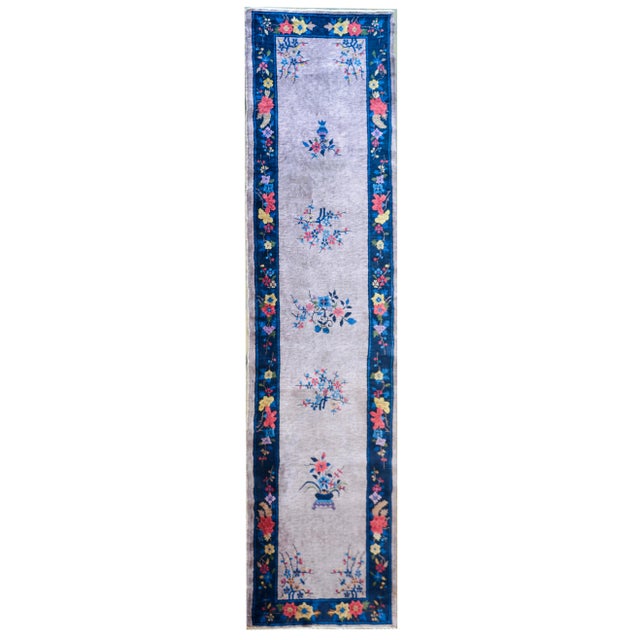 1920s Vintage Chinese Art Deco Runner For Sale - Image 12 of 12