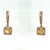 Roshe Jewels Sapphire Earrings with Natural Diamonds, 1.71 carats 14K Rose Gold These earrings have Square Cut Yellow...