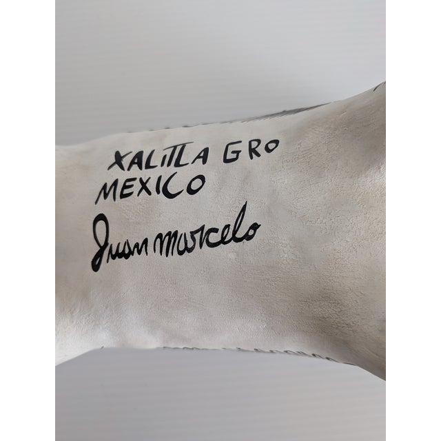 Rare Vintage Signed Juan Marcelo Mexico Folk Art Pottery Pig Sculpture Piggy Bank For Sale - Image 11 of 11