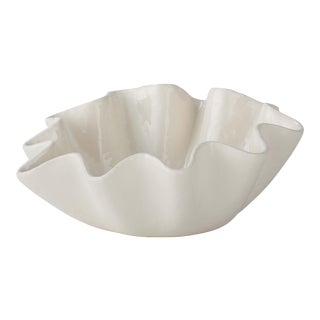 Regina Andrew Ruffle Ceramic Bowl Large For Sale