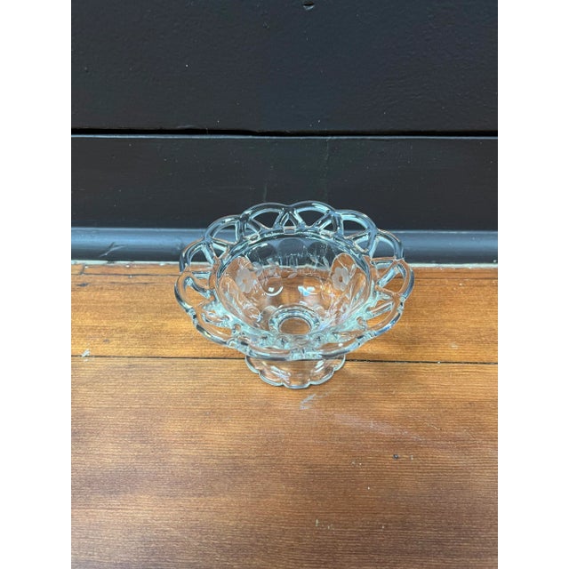 Traditional Early 20th Century "Crochet" Compote Glass For Sale - Image 3 of 4