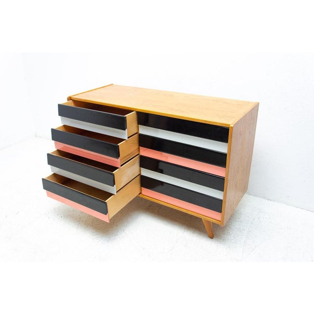 Wood Mid-Century Czechoslovakian U-458 Chest of Drawers attributed to Jiri Jiroutek, 1960s For Sale - Image 7 of 15