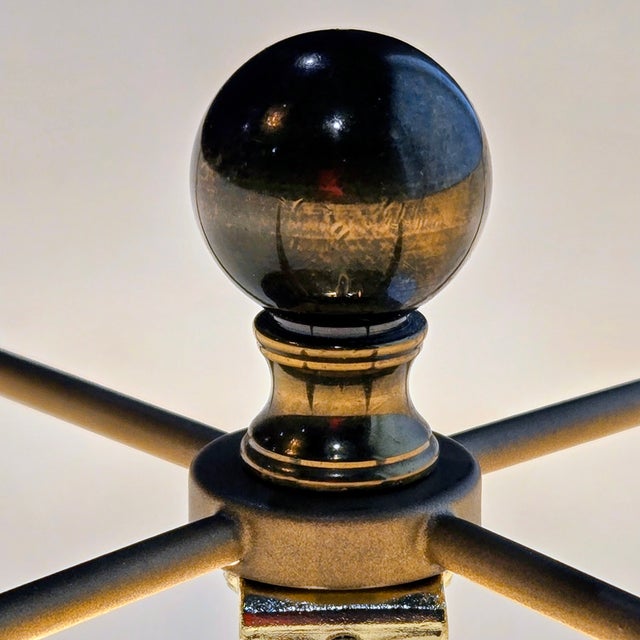 Brown 1960s Large Light House Lamp & Shade Co. Walnut Table Lamp – 32.5" Mid-Century Modern Los Angeles For Sale - Image 8 of 12