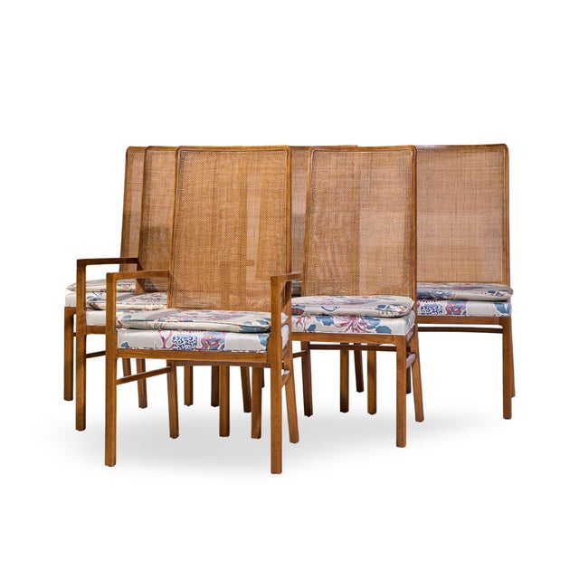 Mid-Century Modern Founders Style Mid Century Oak and Cane Dining Chairs - Set of 6 For Sale - Image 3 of 17