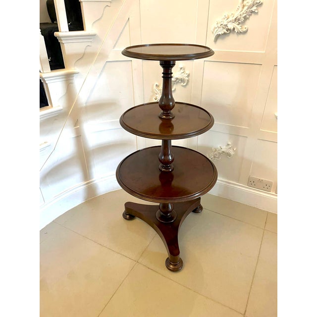 George III Mahogany Circular Dumbwaiter, 1800s For Sale - Image 3 of 16