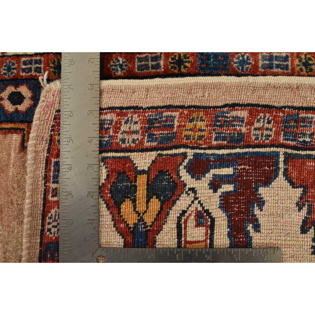 Gabbeh Rug 4’1” X 6’6” Beige Wool Vintage Tribal Hand-Knotted Oriental Carpet For Sale - Image 13 of 13