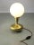 Mid-Century Italian Modern Brass & Opaline Glass Table Lamp For Sale - Image 5 of 12