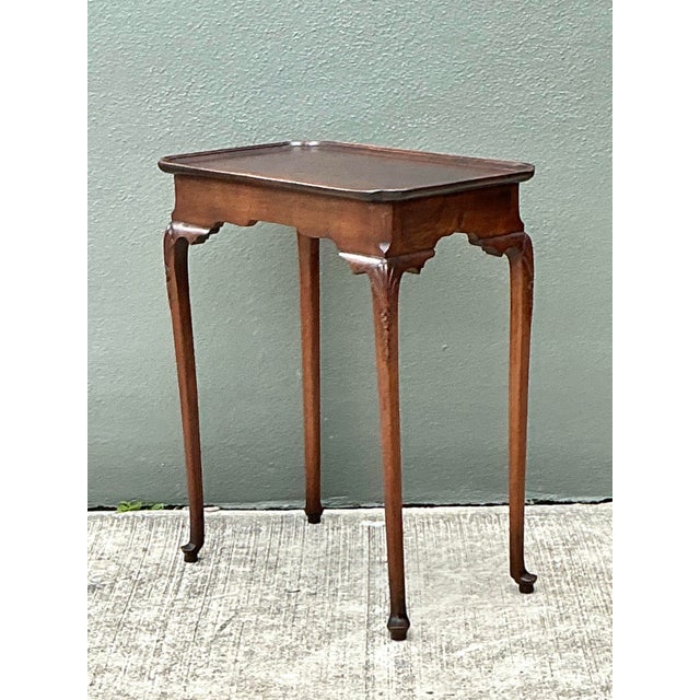 Vintage Carved Clam Shell Tea Table For Sale - Image 9 of 12