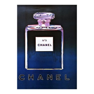 1990s Andy Warhol Chanel Bottle 1997 Large 47x66 Linen Backed Prints Set 4 For Sale
