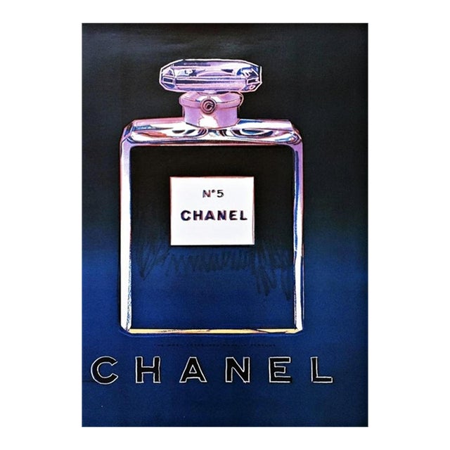 1990s Andy Warhol Chanel Bottle 1997 Large 47x66 Linen Backed Prints Set 4 For Sale