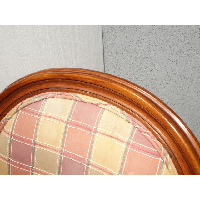 Pair of Vintage Karges French Style Plaid Side Chairs For Sale In Los Angeles - Image 6 of 11