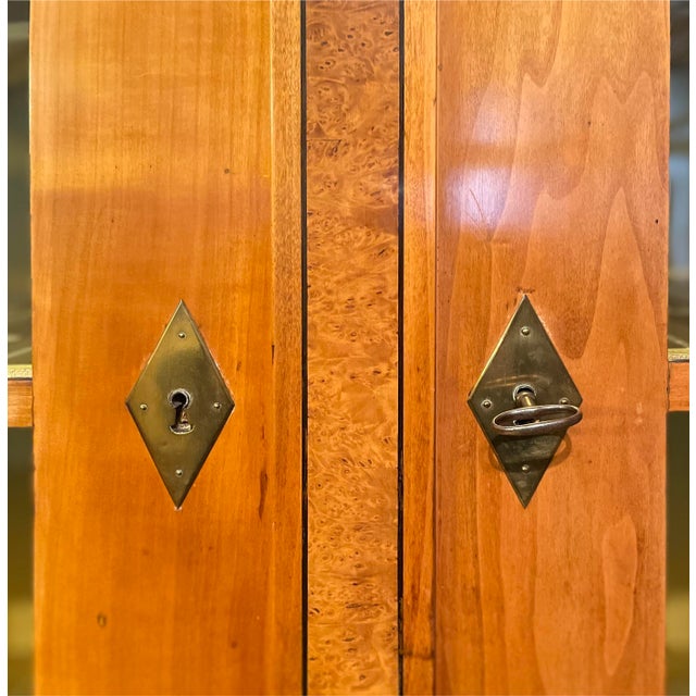 Wood Biedermeier Buffets in Cherry Wood, Birch and Ebonization Veneered on Softwood Body, 1820s, Set of 2 For Sale - Image 7 of 13