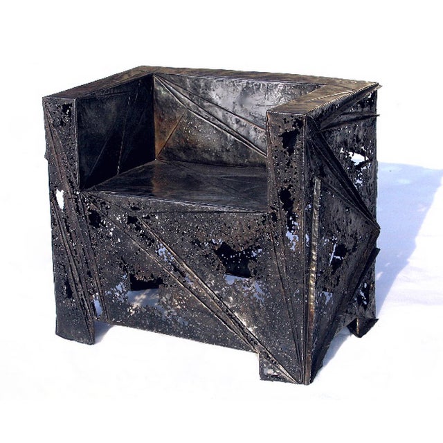 Contemporary Metal Forged Chair For Sale - Image 4 of 7